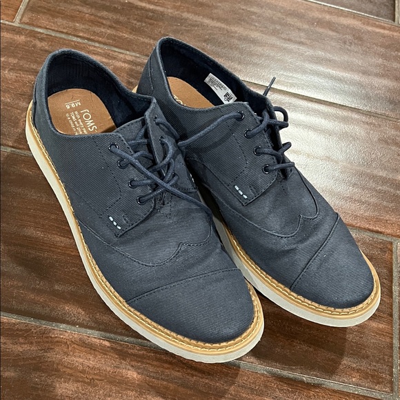 Toms Men's Navy Canvas Shoes - Picture 1 of 5